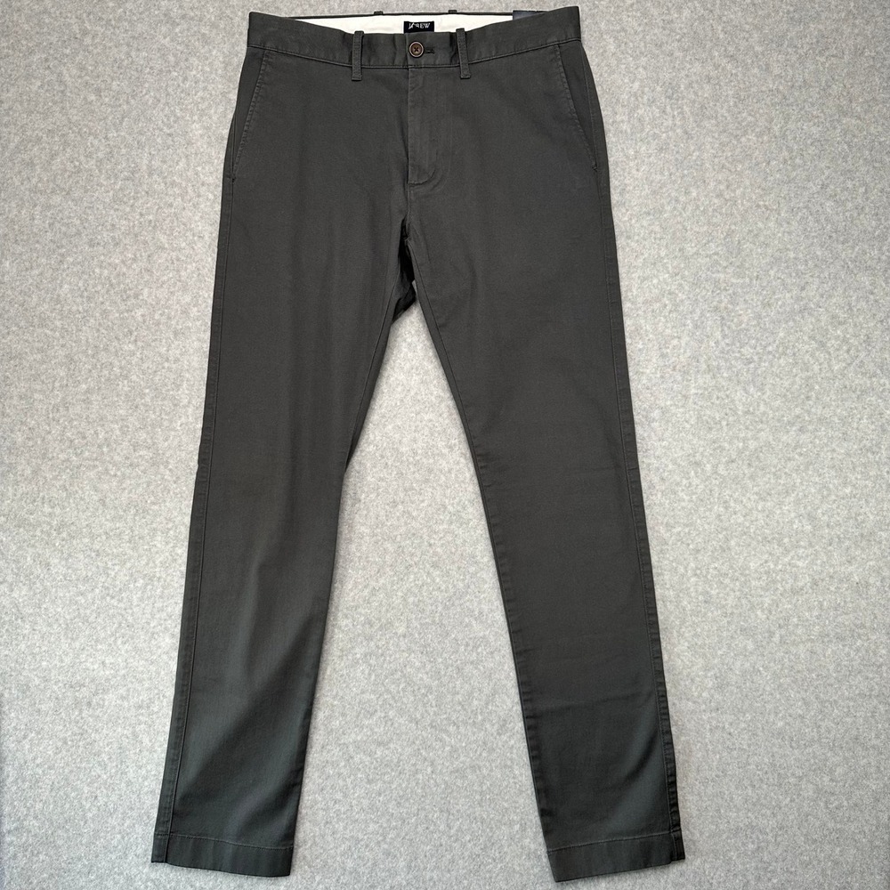 J.Crew Mens Slim‎ Flex Gray Chino Pants W30 L32 Casual Everyday Wear